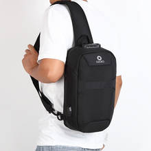 Ozuko bolsa transversal à prova d'água masculina, bolsa tiracolo com carregador usb e antifurto para viagens curtas 2024 - compre barato