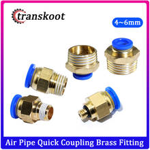 Air Pneumatic 8mm 6mm 4mm 10mm Hose Tube 1/4"BSPT 1/2" 1/8" 3/8" M5 Male Thread Air Pipe Connector Quick Coupling Brass Fitting 2024 - buy cheap