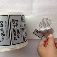 1000pcs 80x40mm Custom Printing Roll Waterproof Tamper Evident Tape Anti-counterfeit Silver Warranty Open Void Sticker Labels 2024 - buy cheap
