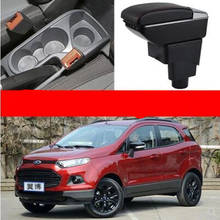 Centre Console Arm Rest Rotatable For Ford Ecosport 2013-2018 Storage Box Armrest +USB 2014 2015 2016 2024 - buy cheap
