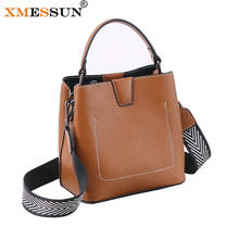 XMESSUN Women Genuine Leather Bucket Bag Summer Fashion Cowhide Shoulder Messenger Bag Female Shopping Travel Bag INS XMS439 2024 - buy cheap