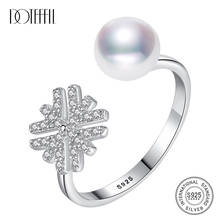 DOTEFFIL, 925 пробы, серебряное кольцо с жемчугом, Открытое кольцо, Размер 7 до 8,5 и 10-10,5 мм, натуральный пресноводный жемчуг, ювелирное изделие, женский подарок 2024 - купить недорого