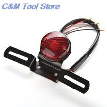 Motorcycle Brake Rear License Plate Bracket Tail Light New Universal 12V Red Lens Motorcycle Tail Light  1PCS 2024 - buy cheap