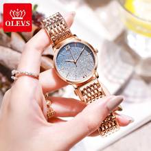OLEVS роскошные женские часы, женские часы с розовым золотом, звездное небо, кварцевые наручные часы для женщин, женские часы zegarek damski relogio feminino 2024 - купить недорого