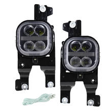 Farol de neblina branco com led drl, para ford f250 f350 f450 2008-2010, 6000k 2024 - compre barato