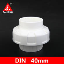 Sanking conector de união upvc 40mm, conector em pvc para aquário, irrigação agrícola, jardim, tubulação de água 2024 - compre barato