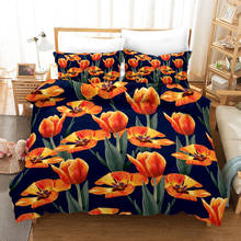 Tulip Comforter  Bedding Set Nordic Flower Duvet Cover King Size Quilt Cover Modern Romantic Flowers Print Quilt Luxury Bed Set 2024 - buy cheap