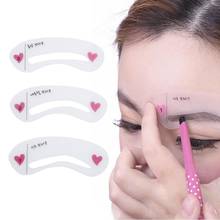 3 Styles Eyebrow Stencils Drawing Gguide Card Professional Eyebrow Template Eyebrow Stencil Set DIY Makeup Tools 2024 - buy cheap