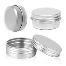 Envases vacíos portátiles de aluminio para cosméticos, caja de aluminio Natural para crema de bálsamo labial con prensado de hilo 2024 - compra barato