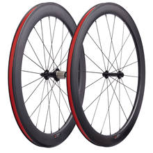 700C Ultra light Road Bike Carbon Wheels 23mm 25mm width 60mm  Clincher Tubuless V U shape Wheelset with Powerway R13 hub 2024 - buy cheap