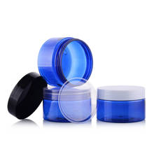 Tarros de crema azul vacíos para mascarillas, envases de cosméticos, almohadillas internas rellenables, bote de animal doméstico, lata azul marino, negro y blanco, tapa de 100g, 10 Uds. 2024 - compra barato