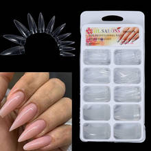 100Pcs/Box Square Short Fake Nails Art Ballerina Coffin False Nail Tips French Stiletto Acrylic Manicure DIY Tools Half Style 2024 - buy cheap