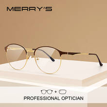 MERRYS DESIGN Women Prescription Anti Blue Ray Round Glasses Full Myopia Optical Frames Eyewear S2024PG 2024 - buy cheap