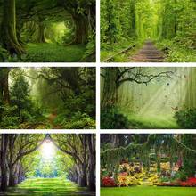 Mehofond-Fondo de fotografía de bosque, Primavera, jungla, senderismo, verano, camino de bosque, bebé recién nacido, niños, fiesta, estudio fotográfico 2024 - compra barato