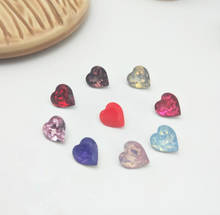 50pcs High Quality 8.8x8mm Heart Shape K9 Colors Resin Rhinestone Pointback Crystal Use For Clothes Diy Accessories 2024 - buy cheap