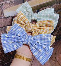 2020 Spring And Summer New Korean Style Hairpin Big Bow Print Plaid Spring Top Clip Hair Accessory 2024 - buy cheap