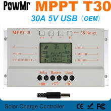 Mppt 30a controlador de carga solar, controlador de painel solar automático com display e controle de temporizador, 12v 24v 2024 - compre barato
