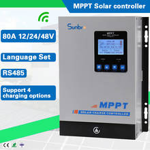 Автоматический MPPT Контроллер заряда солнечной батареи, 80 А, 12 В, 24 В, 48 В, вход 3400 В постоянного тока, Вт, регулятор солнечной батареи с Wi-Fi языковым комплектом 2024 - купить недорого