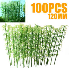 100pcs DIY Craft Plastic Model Artificial Bamboo Miniature Decoration Scenery Home Decor Model Trees Scale 2024 - buy cheap