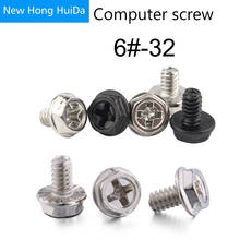 6#-32x6 Black Steel Phillips Machine Screw Thead Thumb Computer PC Case Cooling Fan Toolless Adjustment Screw Bolt 2024 - buy cheap