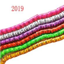 2019 разноцветные кольца для голубей с надписью, серьги для голубей, кольца для пяток 8 мм, бытовая техника, кольца для птиц, 100 шт. 2024 - купить недорого