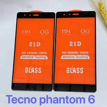 Vidrio templado con pegamento completo 21D para Tecno Phantom 6, película protectora de pantalla, 10H 2024 - compra barato