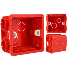 Mounting Box Internal Cassette 86mm*85mm*50mm Internal Cassette White Red Wiring Box For 86 Type Dark Outfit Wall Switch Socket 2024 - buy cheap