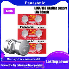 6 шт щелочной аккумулятор монета Батарея Panasonic 1,55 V AG10 LR54 189 SR54 389 189 LR1130 389 SR1130 L1131 G10A AG 10 для Аккумуляторы для часов 2024 - купить недорого