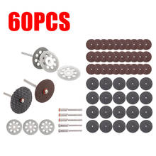 60Pc Diamond Cutting Disc Circular Cutting Disc Saw Blade Grinding Wheel Set Rotary Tool Accessories with Mandrel For Wood Steel 2024 - buy cheap