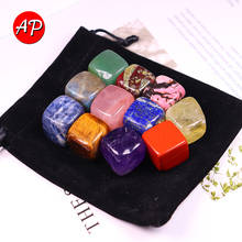 11 Pcs/Set Natural Crystal Block Gravel Gift Bag Agates Square Quartz Collection Specimen Healing Stone DIY Decoration 2024 - buy cheap