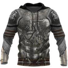 3D Printed Chainmail Knight Armor Men Hoodie Knights Templar Harajuku Fashion Jacket pullover Unisex Cosplay hoodies QS-007 2024 - buy cheap
