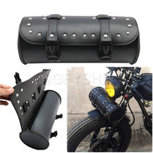 Bolsa Universal para manillar de motocicleta, bolsa de herramientas lateral para barra Sissy, horquilla delantera, Rollo, barril, para Harley Sportster, Softail, Dyna 2024 - compra barato