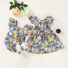 2020 New Baby Summer Clothing Newborn Baby Girls Sister Matching Clothes Romper Dresses Jumpsuit Colorful Floral Outfit Set 2024 - buy cheap