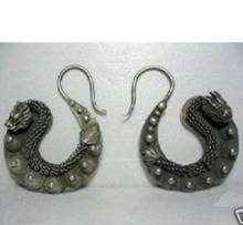 Free Shipping  Pretty craft jewelry good Tibet earring Dragon 2024 - buy cheap