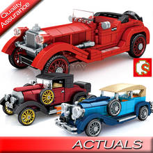 SEMBO New City Mechanic Retro Car Building Blocks Classic Vehicle Bricks MOC Toys for Children Gifts 2024 - buy cheap