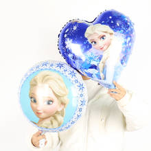 Globos de papel de aluminio de princesa Elsa, 50 Uds., 18 pulgadas, Globos de helio de dibujos animados, decoración de fiesta de cumpleaños, juguete para niños 2024 - compra barato