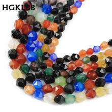 HGKLBB Natural Faceted Mixed color Agates beads 6/8MM Spacers Loose Stone beads for Jewelry making DIY bracelets necklace 15'' 2024 - buy cheap