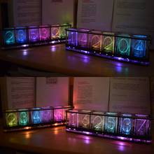 Diy imitar kit de relógio brilho cor cheia rgb tubo brilho relógio led espectro música kit 2024 - compre barato