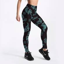 Mallas deportivas Push Up para mujer, Leggings con estampado Digital de dragón, pantalones de Culturismo 2024 - compra barato