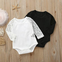 2020 New Fashion Newborn Kids Baby Girl Long Sleeve Lace Solid Romper Jumpsuit Outfit Clothes 2024 - buy cheap