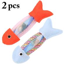 2pcs Cat Toy Catnip Toy Lovely Non-woven Fish Shape Cat Chew Toy Cat Interactive Toy Funny Cats Toy Pet Supplies 2024 - buy cheap