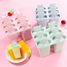6 Cell Bear Handle Mould Tray Pan Popsicle Maker Frozen Ice Cube Molds Ice Moulds DIY Ice Cream Tools Kitchen Tools 2024 - buy cheap