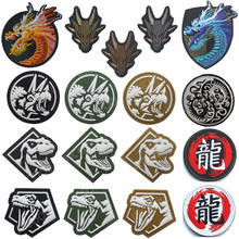 Dragon Embroidered Patches Military Patch Tactical Motorcycle Embroidery Badges Emblems Cool Patch for Clothes Backpacks 2024 - buy cheap