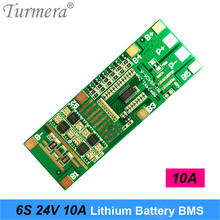 Batería de litio 6S 24V 10A 40A BMS 18650, tablero protegido con equilibrio para uso de batería de bicicleta eléctrica y batería de destornillador de 25V, Turmera 2024 - compra barato