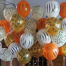 100 шт 12 дюймов 3,2 г животные латексные шары корова Тигр Зебра лапа воздушный шар леопардовой окраски день рождения гелиевые шары надувные шары подарки 2024 - купить недорого
