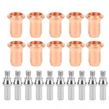 10 Pcs  Electrode 52582 + 10 Pcs Tip Nozzle 51312 Kit for PT60  Torch Nozzles For welding 2024 - buy cheap