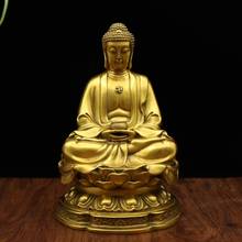 Decoración de Buda Sakyamuni de cobre, artesanía, muebles para el hogar, estatua de latón, adornos 2024 - compra barato