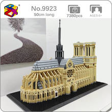 CB 9923 arquitectura mundial Francia Notre Dame De París modelo 3D DIY Mini diamante bloques De construcción De ladrillos juguete para niños sin caja 2024 - compra barato