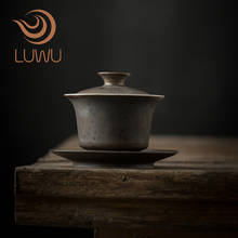 Juego de té chino de kung fu, vajilla de cerámica de bronce, LUWU, gaiwan, 150ml 2024 - compra barato