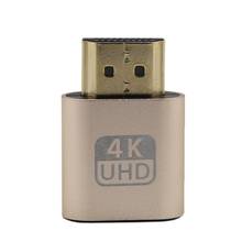 Adaptador de emulador vga, plugue hdmi virtual, suporte ddc edid 1920x1080p para placa de vídeo btc mineração 2024 - compre barato